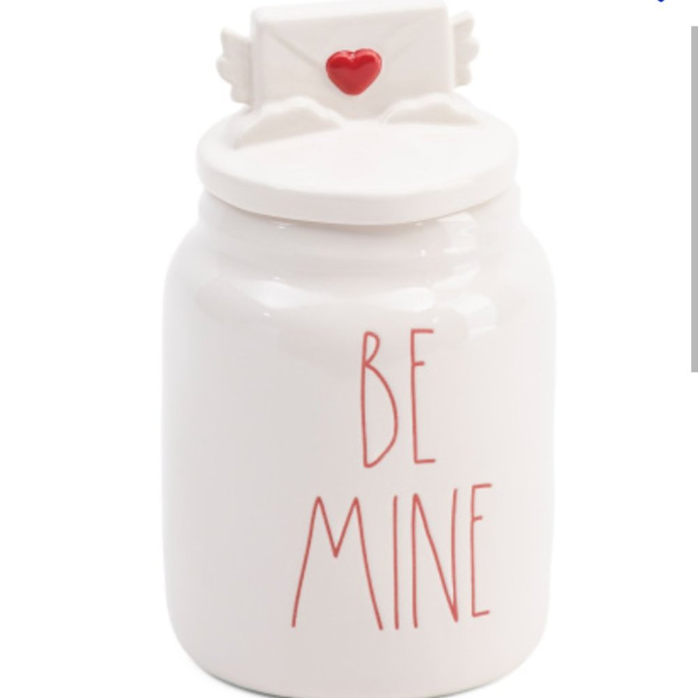 NWT RAE DUNN Be Mine Figural Canister Valentine's Day Brand New